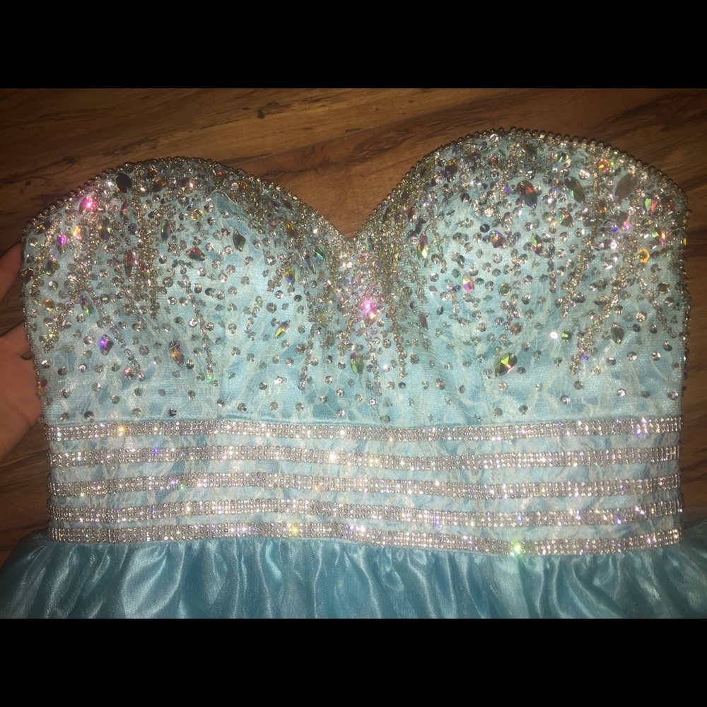 Prom dress. Beautiful blue, XL
